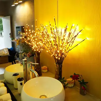 

Artificial Twig LED Branch Light Fairy String Decorative Lights Warm White Willow Vase Branch Lamp Living Room Home Decoration