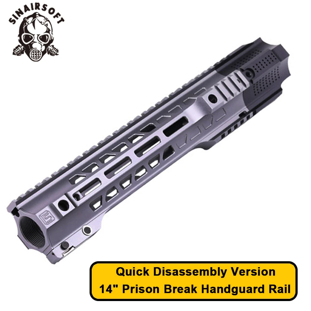 New 14 inch Picatinny 14 ''/17'' быстрая разборка версия тюрьма Break Handguard рельсовая система для страйкбола AEG M4/M16 аксессуары для охоты - Цвет: New 14 inch