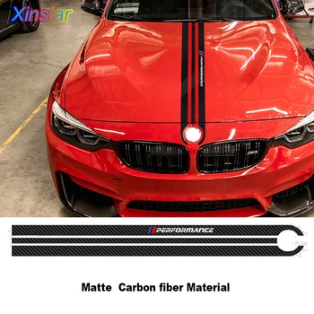 

Carbon Fiber Car Hood Sticker M Performance Car Body Decal Styling For BMW M3 M5 M6 E46 E90 E60 E70 F30 F10 F15 F16