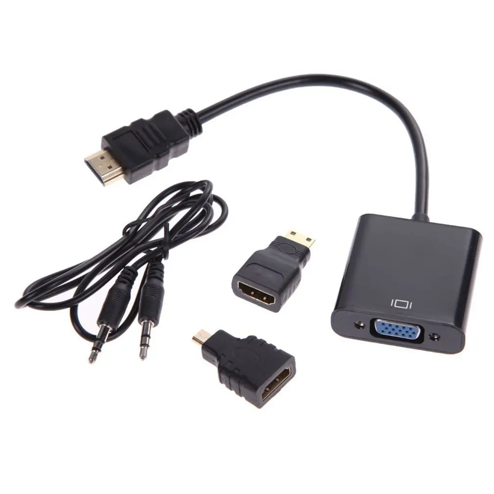 Micro Hdmi/mini HDMI/convertidor de HDMI a VGA adaptador con Cable de y 16*8*3CM macho hembra ONLENY| | - AliExpress