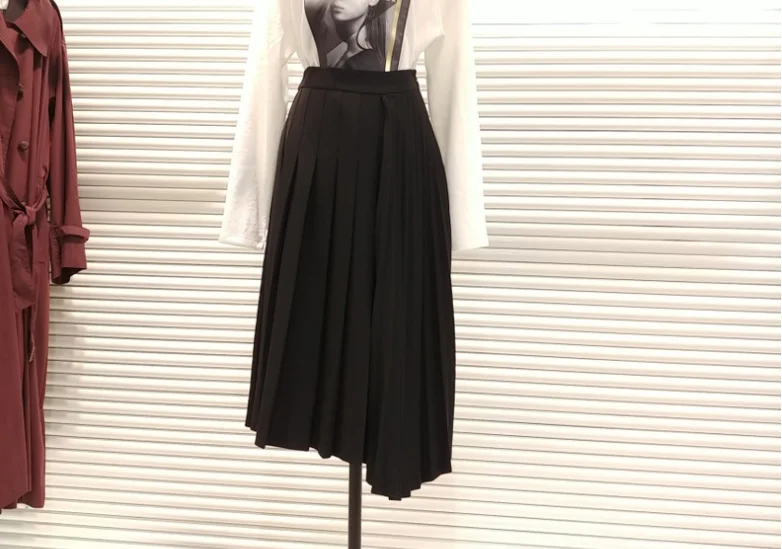 Black-skirt Элегантное платье, костюмы для женщин, Длинный блейзер, пиджак, однобортный, для офиса, для девушек, плиссированное мини платье, костюмы с поясом размера плюс - Цвет: Black-skirt