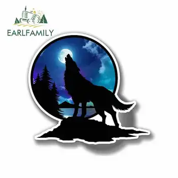 

EARLFAMILY 13cm X 11.8cm For Wolf Personality Creative Stickers Vinyl Car Sticker Body For Car Car Accessories Graffiti Stickers