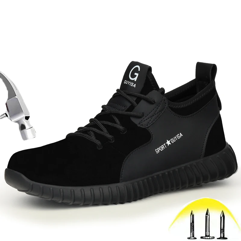 

Lightweight Safety Shoes for Men and Women Outdoor Indestructible Steel toe Breathable Comfortable Mesh Work Safety Sneakers