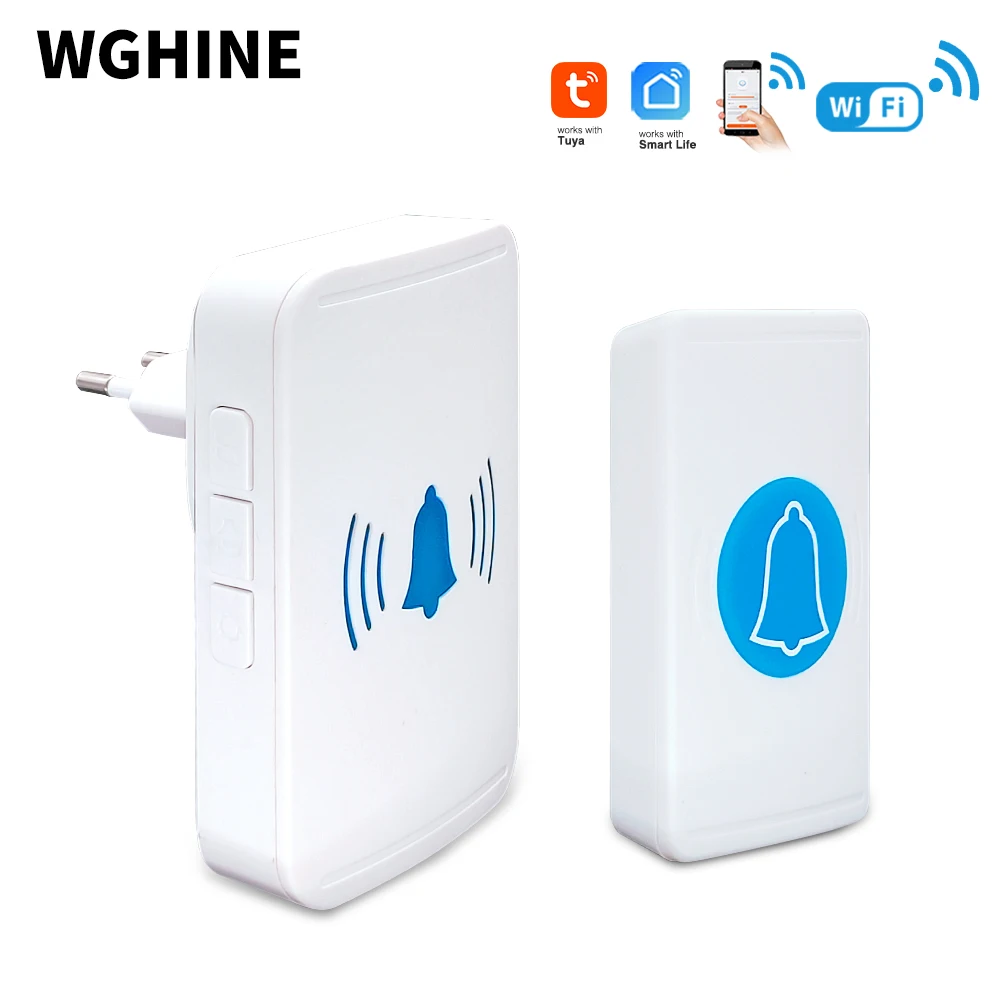 Уличный беспроводной звонок WiFi умный дверной комплект Tuya Smart Life App безопасный