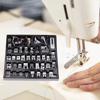 

42/52Pcs Sewing Machine Presser Foot Press Feet For Brother Singer Sew Kit For Low Shank Household Sewing Machine Accessories