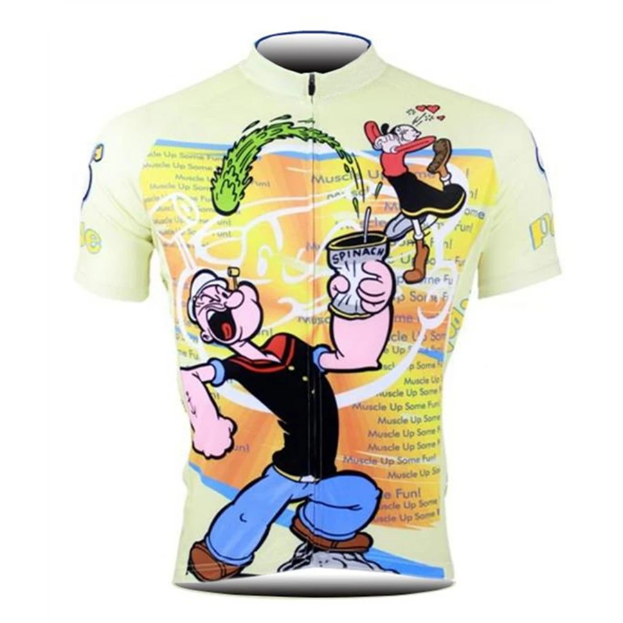 Popeye, Майки для велоспорта,, Мужская Джерси для велоспорта, MTB, забавная рубашка, одежда для велоспорта, короткий купальник, Roupa Ropa Ciclismo