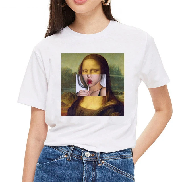 

Casual Round Neck White Tshirts Harajuku Female T-shirts Tops Women Short Sleeve Graphic Tees Tops Funny T-shirts