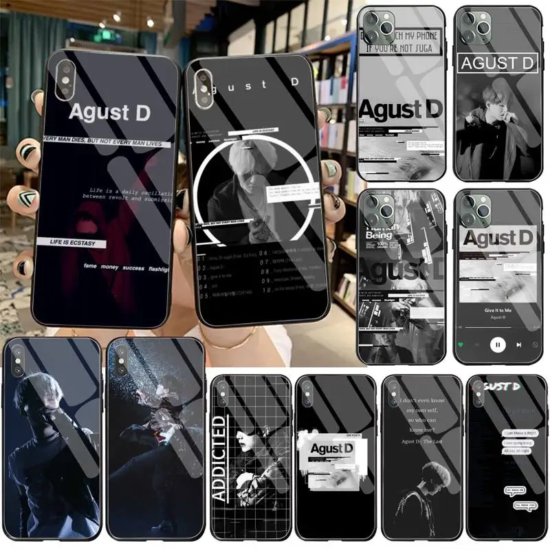 Agust D чехол для телефона закаленное стекло iPhone 11 Pro XR XS MAX 8X7 6S 6 Plus SE 2020 | Мобильные