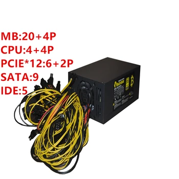 

New PSU For Thunderobot 1060 RX480 R9380 R9370 R9390 Supports 8-Card 12-Card Rated 1800W Peak 2000W Power Supply SDGR-2000ETH