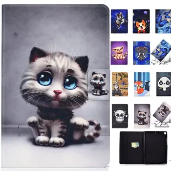 

Folio PU Leather Stand Cartoon Cover For iPad 2019 10.2 inch Auto Sleep Wake Slim Shell Case For Apple iPad 7th 10.2" Tablet