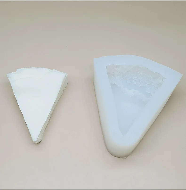 Simulation Cake Candle Silicone Mold Triangle Slice Cake Shape Aromatherapy Dessert Decoration Candle Mold