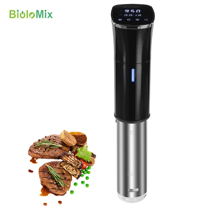 

Biolomix 2nd Generation IPX7 Waterproof Sous Vide 1800W Powerful Vacuum Slow Cooker with LCD Digital Accurate Control