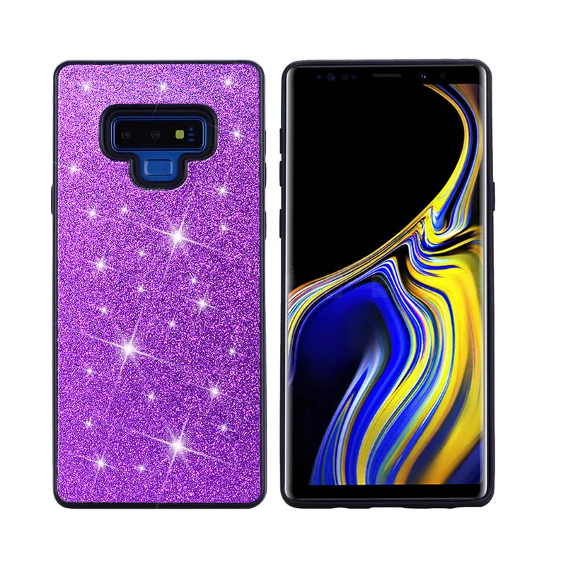 

Bling Sequins Phone Case For Samsung s9 Plus note9 j2Pro j4 j6 j8 j7 Shockproof Hybrid Armor Silicon PU+PC Plating Glitter Cover