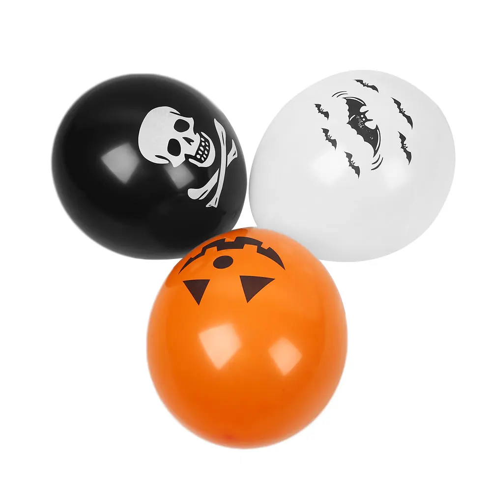 

Balloon 100Pcs Halloween Mixed Party Toy Gifts Decoration Stage Printed Halloween Pumpkin Lot Home Decor Household Kids Game