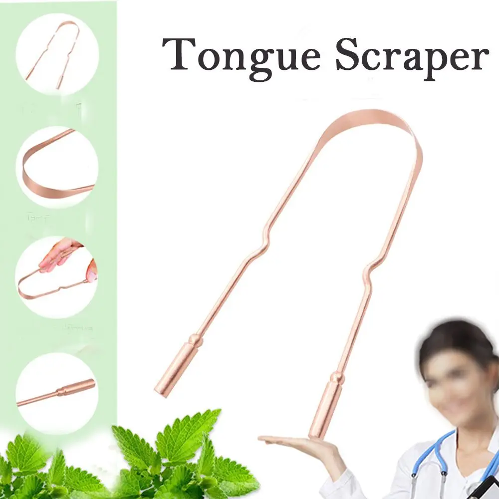 

Легкий портативный профессиональный Прочный скребок из чистой меди для гигиены языка инструменты для ухода за полостью рта очиститель полости рта щетка для языка
