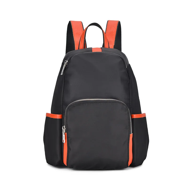 black match orange POMELOS роскошный женский рюкзак, модный высококачественный тканевый нейлоновый рюкзак, женский рюкзак для путешествий для девочек, рюкзак для спины - Цвет: black match orange