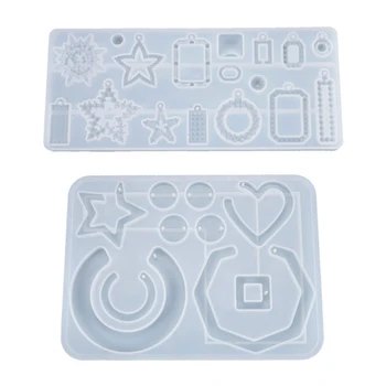 

Crystal Epoxy Resin Mold Earrings Pendants Casting Silicone Mould DIY Crafts Jewelry Ear Drop Dangle Making Tools