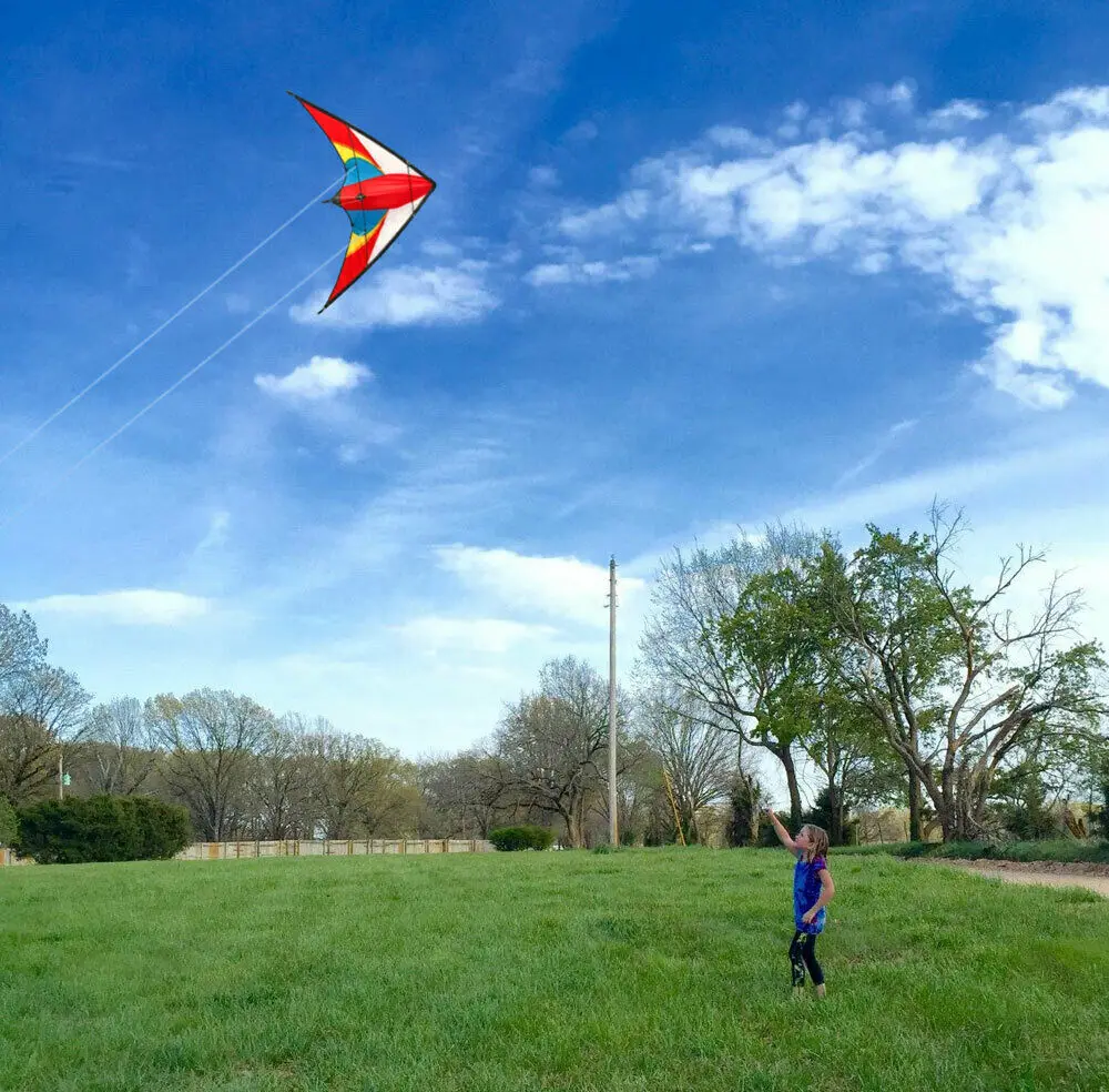Outdoor Fun Sports 48 Inch Power Wind For Adults Dual Line Stunt Kites1.2m Kite With Handle And Line Good Flying 6