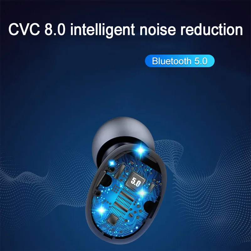 Беспроводные наушники с микрофоном Спортивные Bluetooth 5 0 гарнитура cvc8.0