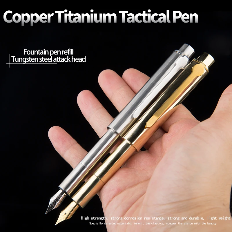 Tactical Pen multi-function self-defense Broken Window copper-titanium non-slip portable tool pen