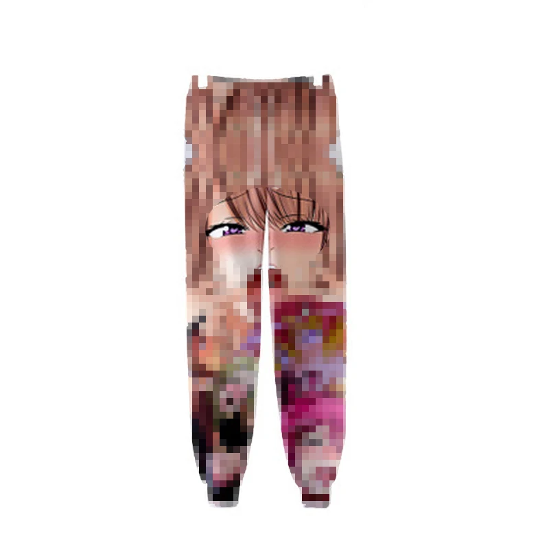 pant2 3D Ahegao толстовки с капюшоном для мужчин wo для мужчин застенчивая девушка лицо Толстовка уличная одежда с мотивами из аниме Harajuku негабаритных на молнии куртки топы - Цвет: pant2