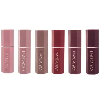 

1pcs Sexy Matte Lipstick Makeup Silver 6 Colors Nude Lips Nutritious Long Velvet Lasting Stick Pigment Waterproof T3X7