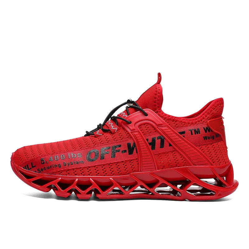 

Fashion New Hollow Net Breathable Flat Sports Hard Floor sneakers Trend Shock Slip Wear Resistant Men Elastic Running ShoesF