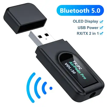 

2 in 1 Bluetooth 5.0 Wireless LCD Display Music Receiver Transmitter for TV/PC