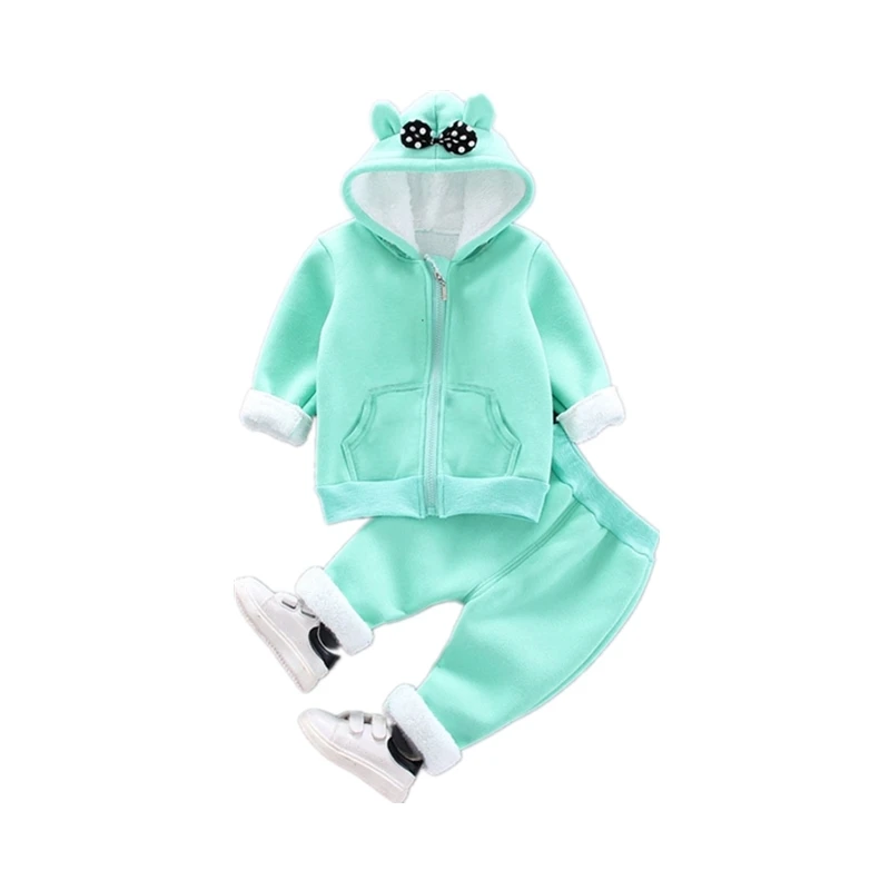 

Winter Children Casual Clothes Suit Baby Boy Girl Cartoon Sweater Hoodie Pants 2Pcs/sets Toddler Cotton Clothing Kids Tracksuits