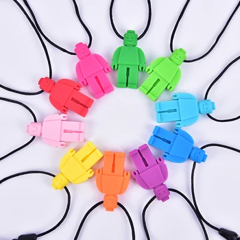 

1pc Sensory Chew Necklace Autism Therapy Kids Baby Silicone Teethers Robot Saber Dino Bite Chew Toys