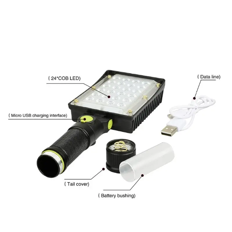 

16 LEDs White Red Blue Light Work Lamp Car Repair Working Flashlight Camping Lantern Y1QB