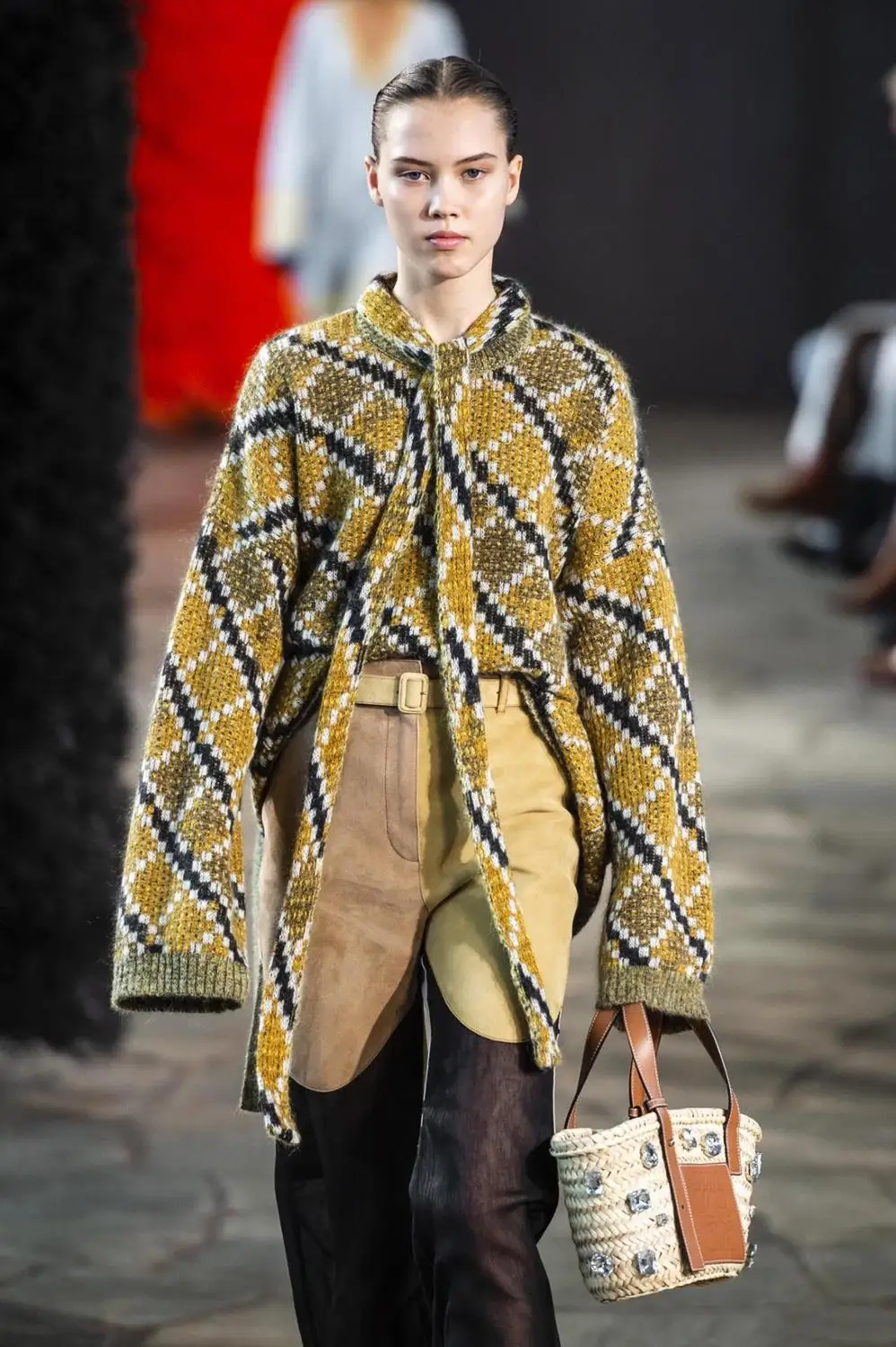 2019FW новые женские клетчатые свободные Джемперы пуловер Женский Повседневный вязаный свитер ddxgz2v 8,28
