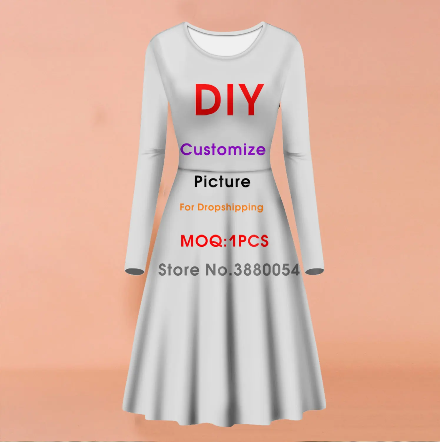 

WHEREISART 3D Customize Trend Sexy Woman 2022 Fashion Dress Office O-neck Vestidos Ladies Summer Beach 4XL Hot Dropshipping