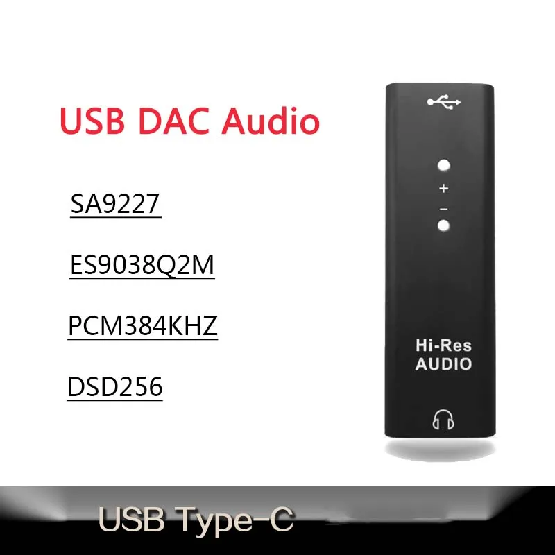  Lusya ES9038Q2M headphone amplifier audio DAC decoder SA9227 type-c portable HIFI computer DSD252 G