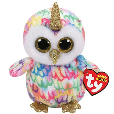 Ty Beanie Boos Big Eyes Unicorn Fox Cat Penguin Poodle Owl Plush Stuffed Animal Super Soft Bedside Toys Doll Gift For Kids 15CM 15cm
