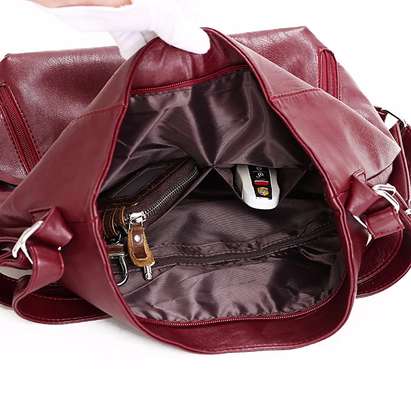 Женские кожаные сумки Большая вместительная сумка женская сумка основной вариант сумки Женская винтажная ручная сумка на плечо женская новая