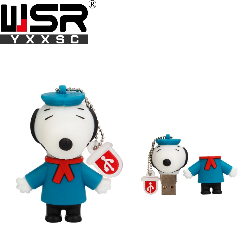 Мультфильм Snoopy usb 2,0 флеш-накопитель 32 Гб 64 Гб 128 ГБ маленькие глаза собака высокоскоростной usb ключ 4 ГБ 8 ГБ 16 ГБ милый подарок на день детей