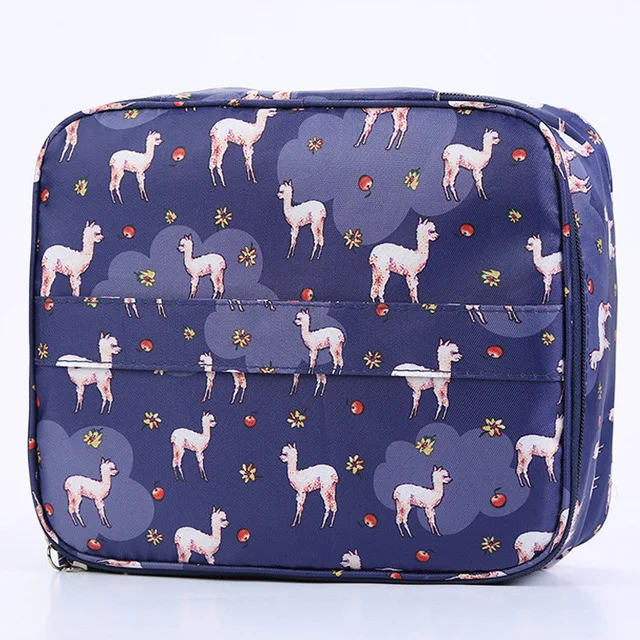 Alpaca B Прямая поставка сумка для косметики в дорогу сумки высококачественное хранение косметички женская косметичка портативные стиральные наборы туалетных принадлежностей - Цвет: Alpaca B