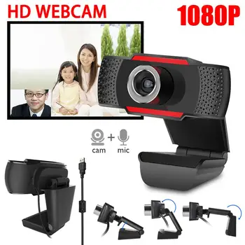 

30 degrees rotatable 2.0 HD Webcam 1080p USB Camera Video Recording Web Camera with Microphone For PC Computer