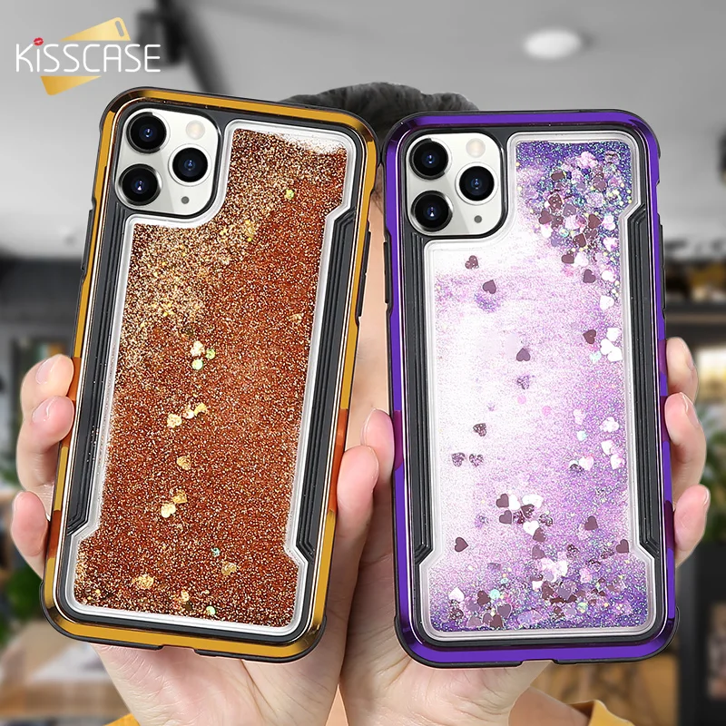 KISS чехол для телефона iPhone 11 Pro Max XS TPU жидкий зыбучий песок противоударный XR X 8 7 6 6s