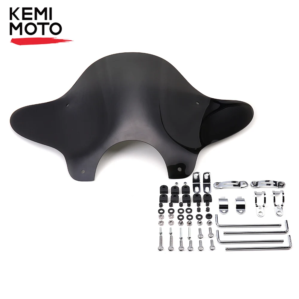 

KEMIMOTO Universal motorcycle windshield For Suzuki gsr 600 For BWM For Honda Shadow VLX DLX VTX ABS Windshield 22-25mm ducati