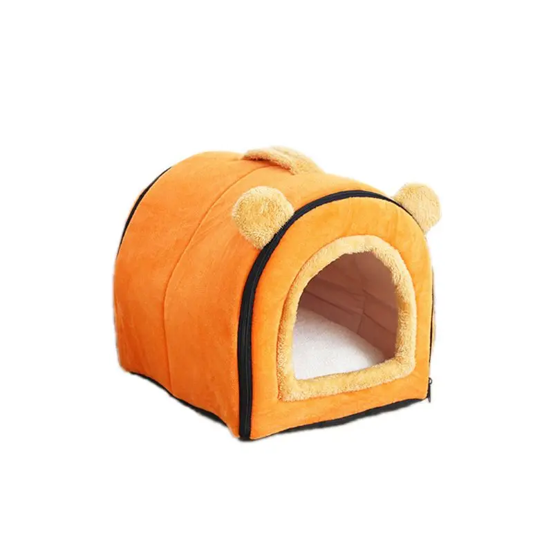 

Self-warming 2 in 1 Foldable Comfortable Pet Cat Bed Dog House Removable