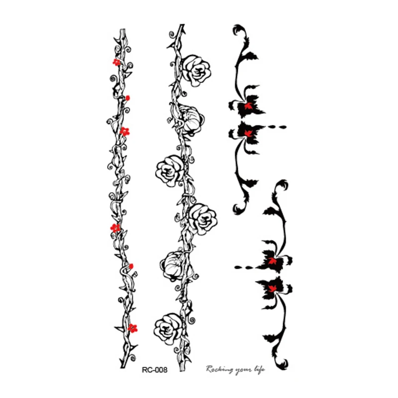 Водонепроницаемые трендовые наклейки для татуировок прочные 3D разные узоры