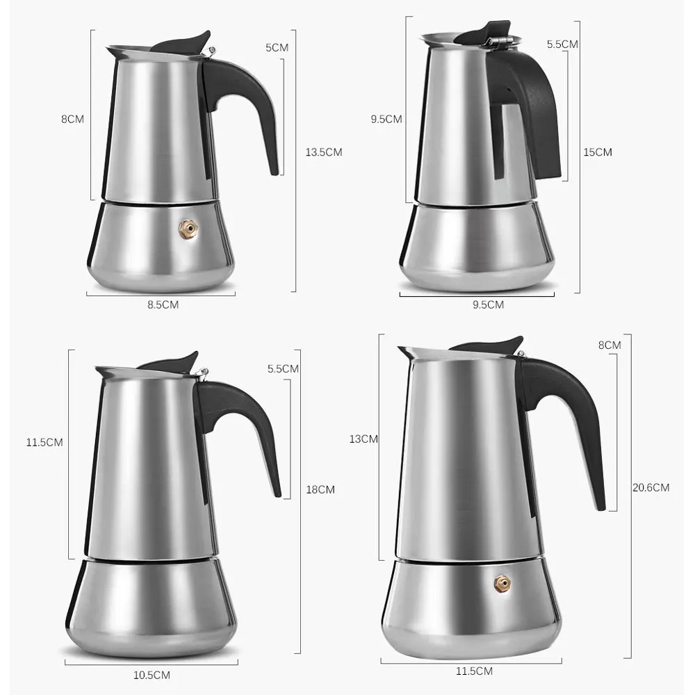 Кофеварка Moka из нержавеющей стали кофеварка для приготовления эспрессо