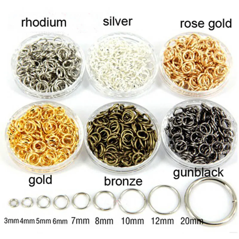 100-200pcs DIY Jewelry Findings Open Single Loops Jump Rings Split Ring for jewelry making Open Jump Rings Connectors Wholesale