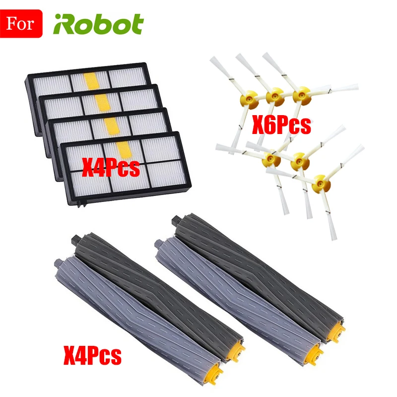 Replacement Part Kit For iRobot Roomba 800 805 870 871 880 900 980 Filter Brush 