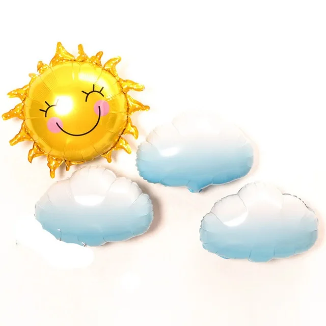 1 шт. большой Радужный улыбка солнце облако фольгированные шары Детские подарки игрушки свадьба С Днем Рождения вечерние украшения для мальчиков и девочек globos - Цвет: 4pcs