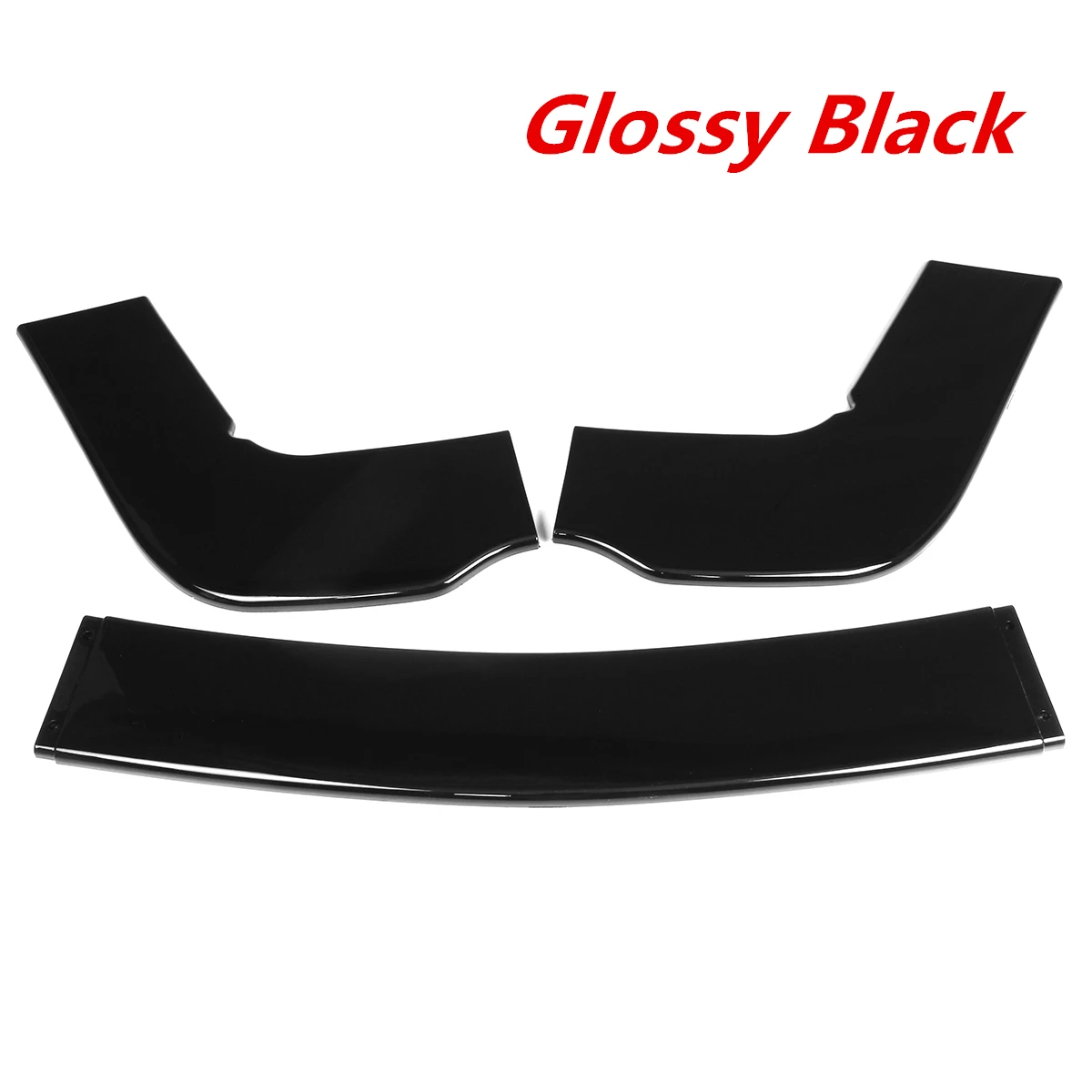 Gloss Black Новинка, 3 шт., автомобильный передний бампер, для губ, сплиттер, спойлер, диффузор, отражатель, губы для Dodge, для Challenger SXT SRT HELLCAT 2012-, все - Цвет: Gloss Black