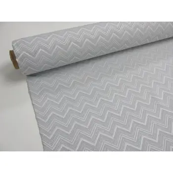 

JACQUARD CLOTH, Ref. CHEVRON color SILVER footage 2,45 Mts. x width 2,80 m.