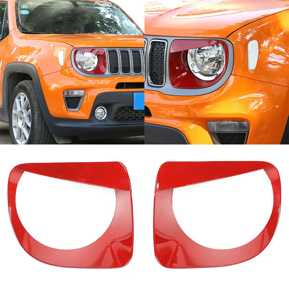 Пара Angry Eyes головной светильник, передний светильник, кольцо для Jeep Renegade